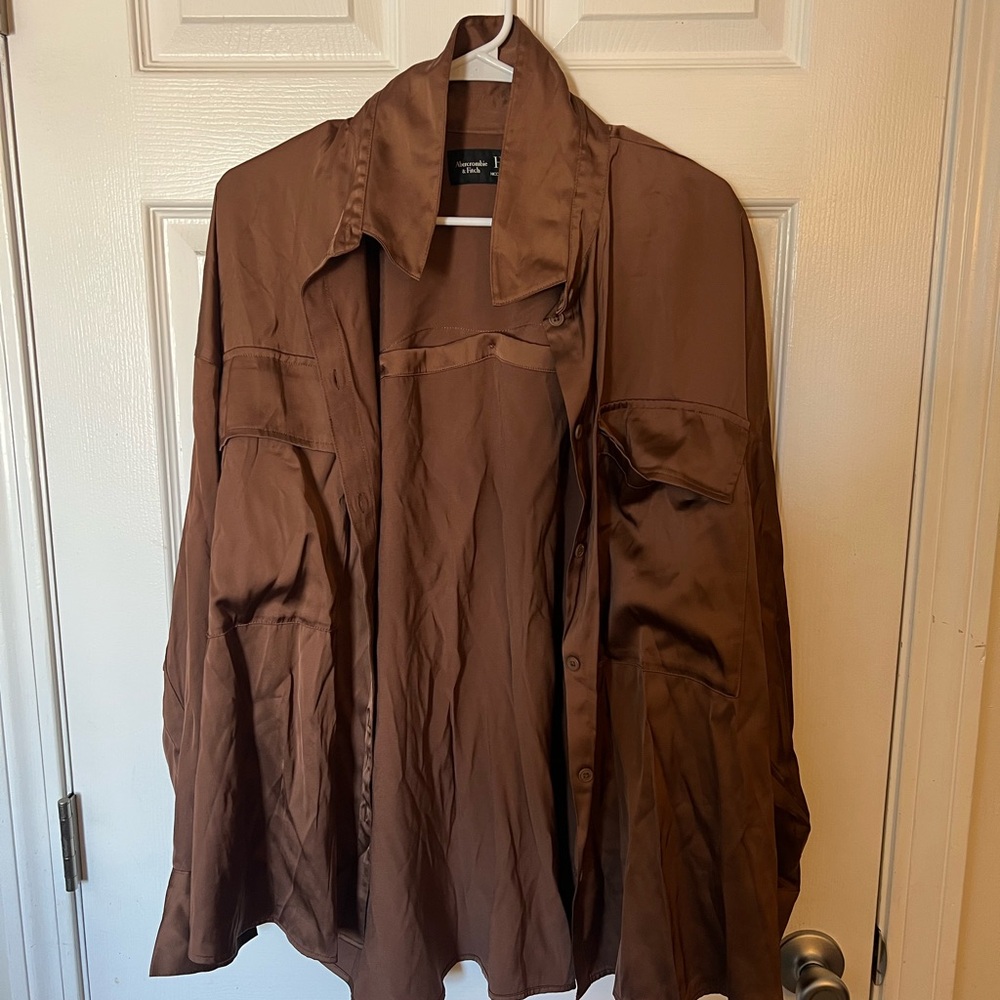 Abercrombie & Fitch Chocolate Brown Button Down Shirt